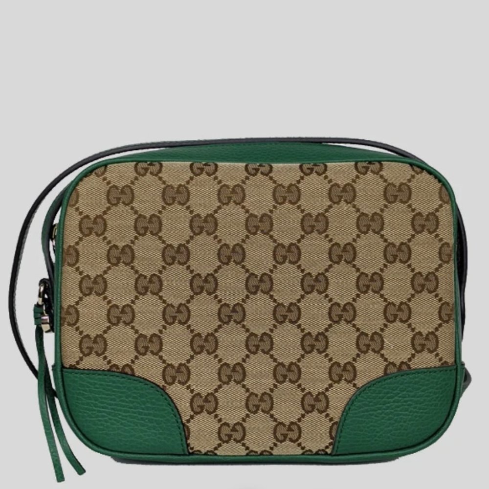Gucci Canvas Supreme Camera Bag Emerald Green New with dust bag